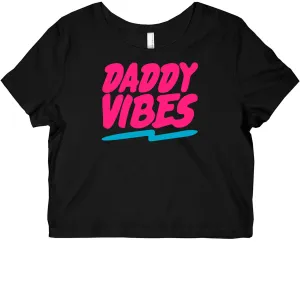 Daddy Vibes White Print Graphic Baby Tee