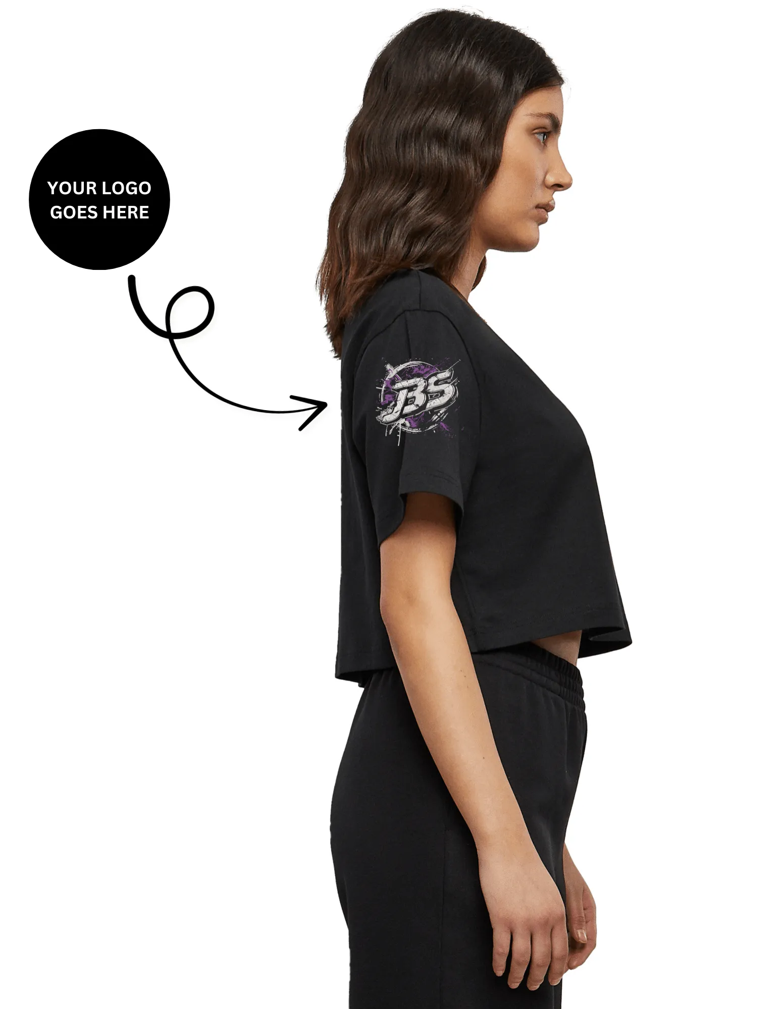 Damen Comfy Shop, Salon & Studio Kurzes, oversized T-Shirt mit Ihrem Logo