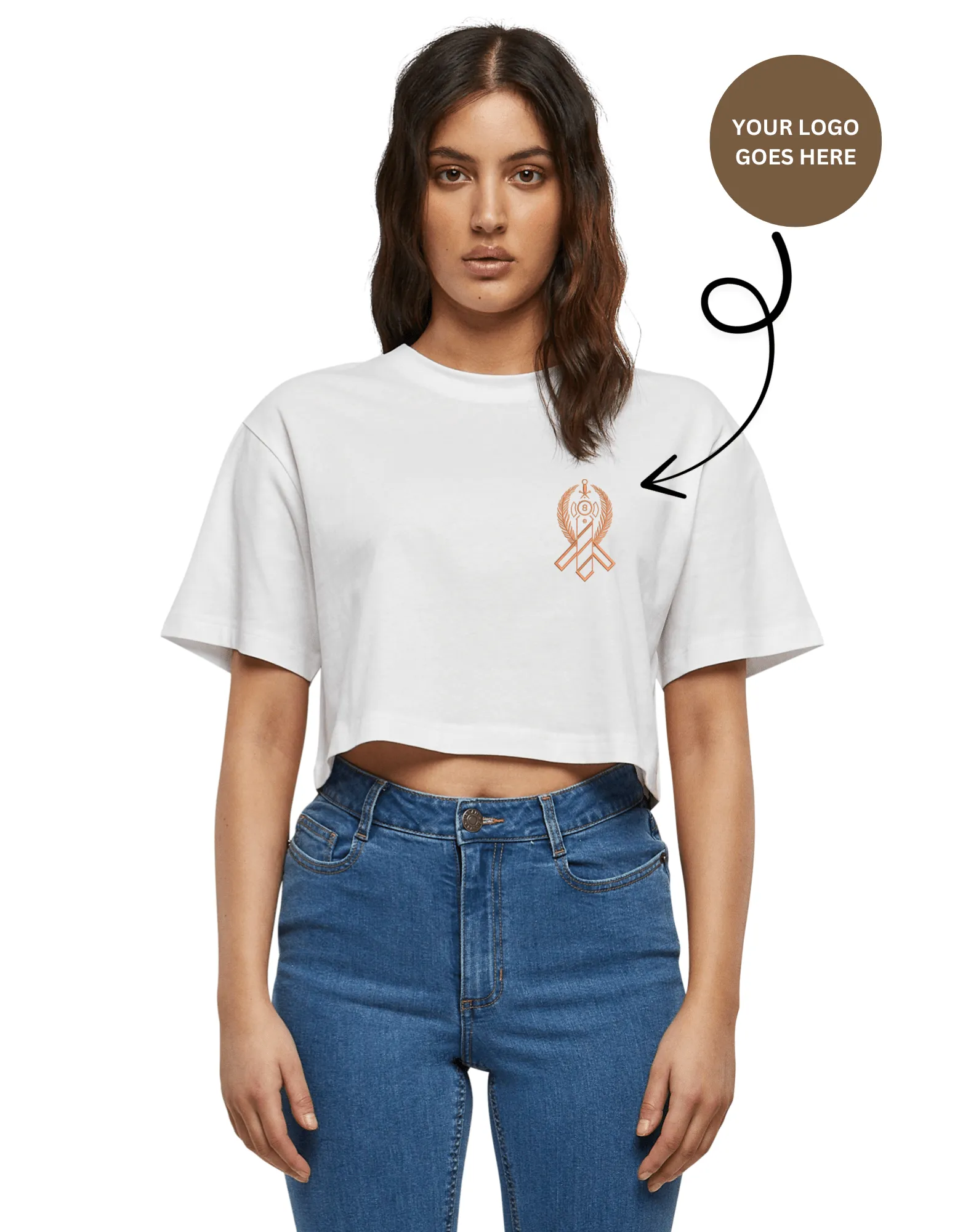 Damen Comfy Shop, Salon & Studio Kurzes, oversized T-Shirt mit Ihrem Logo