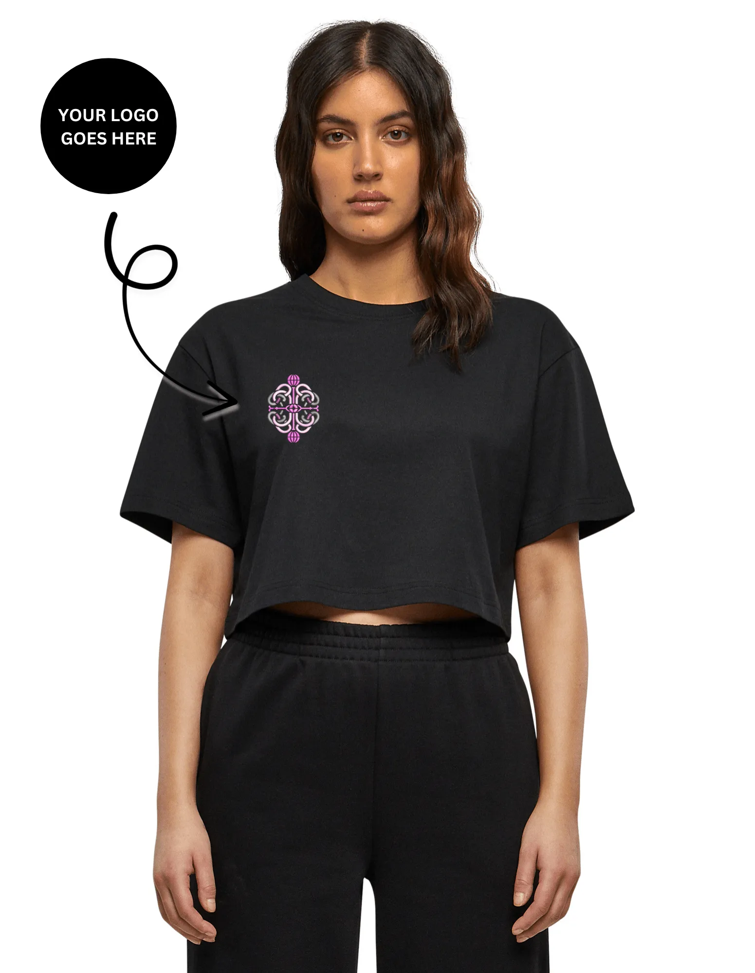 Damen Comfy Shop, Salon & Studio Kurzes, oversized T-Shirt mit Ihrem Logo