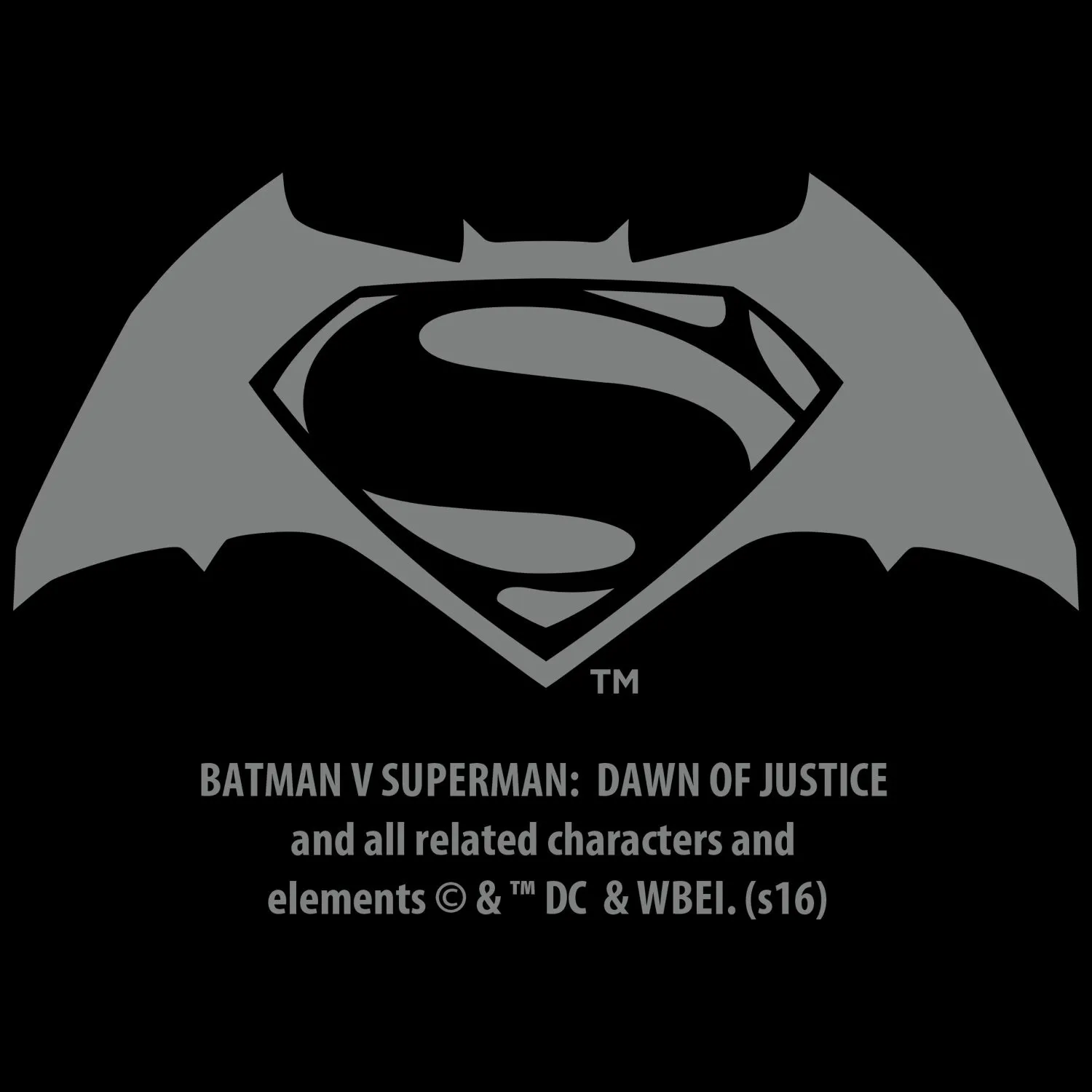 DC Batman V Superman Wonder Woman Stencil Strength Official Women's T-shirt (Black)