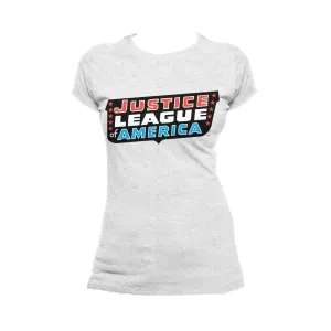 DC Comics Justice League JLA Classic Logo Official Women's T-shirt (Sports Grey)