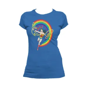 DC Comics Wonder Woman Rainbow Love Official Women's T-shirt