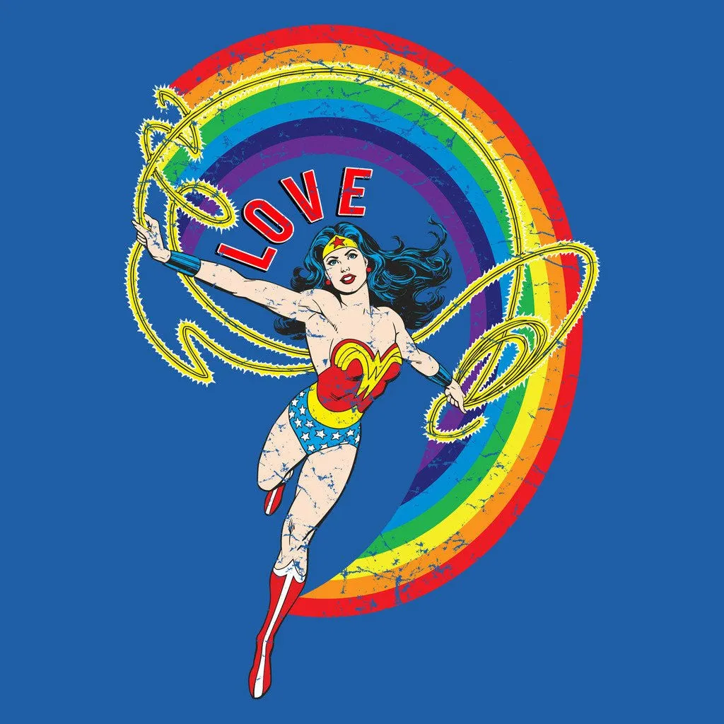 DC Comics Wonder Woman Rainbow Love Official Women's T-shirt