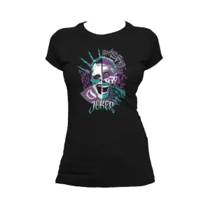 DC Suicide Squad Joker Logo Official Women's T-shirt (Black)