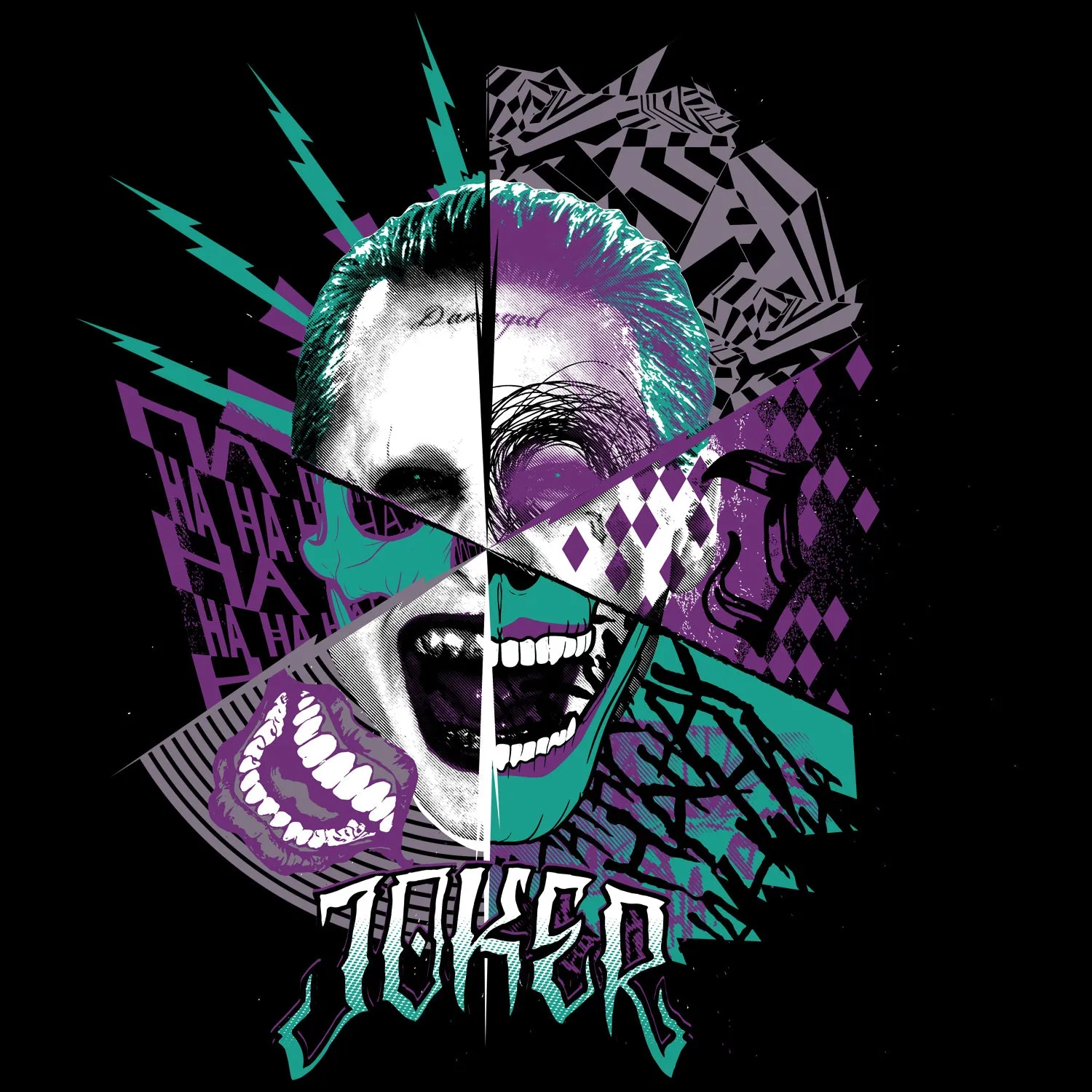 DC Suicide Squad Joker Logo Official Women's T-shirt (Black)