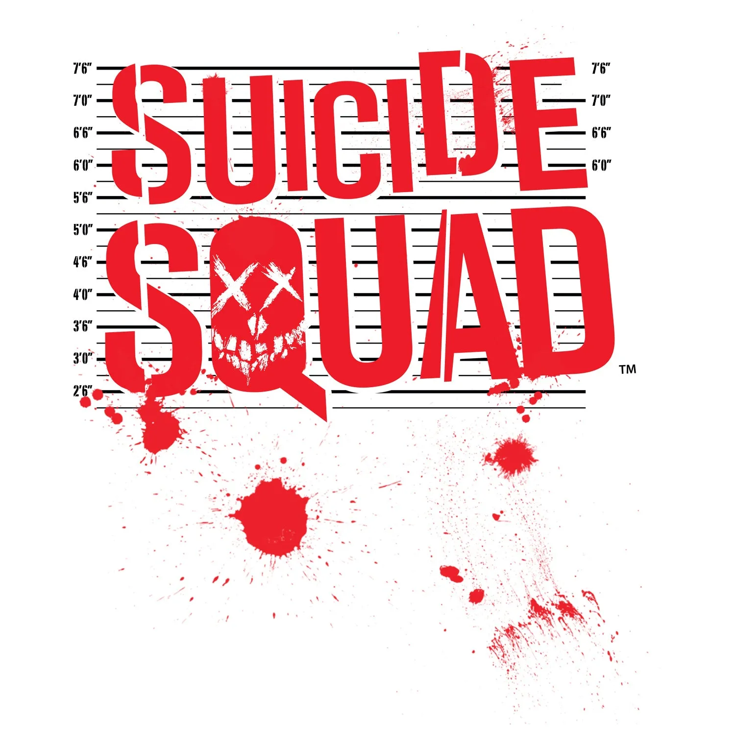 DC Suicide Squad Logo Splat Official Women's T-shirt (White)
