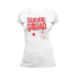 DC Suicide Squad Logo Splat Official Women's T-shirt (White)