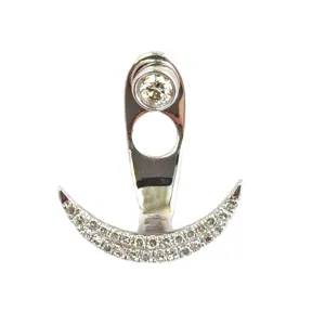 Diamond Crescent Jacket and Post Earring