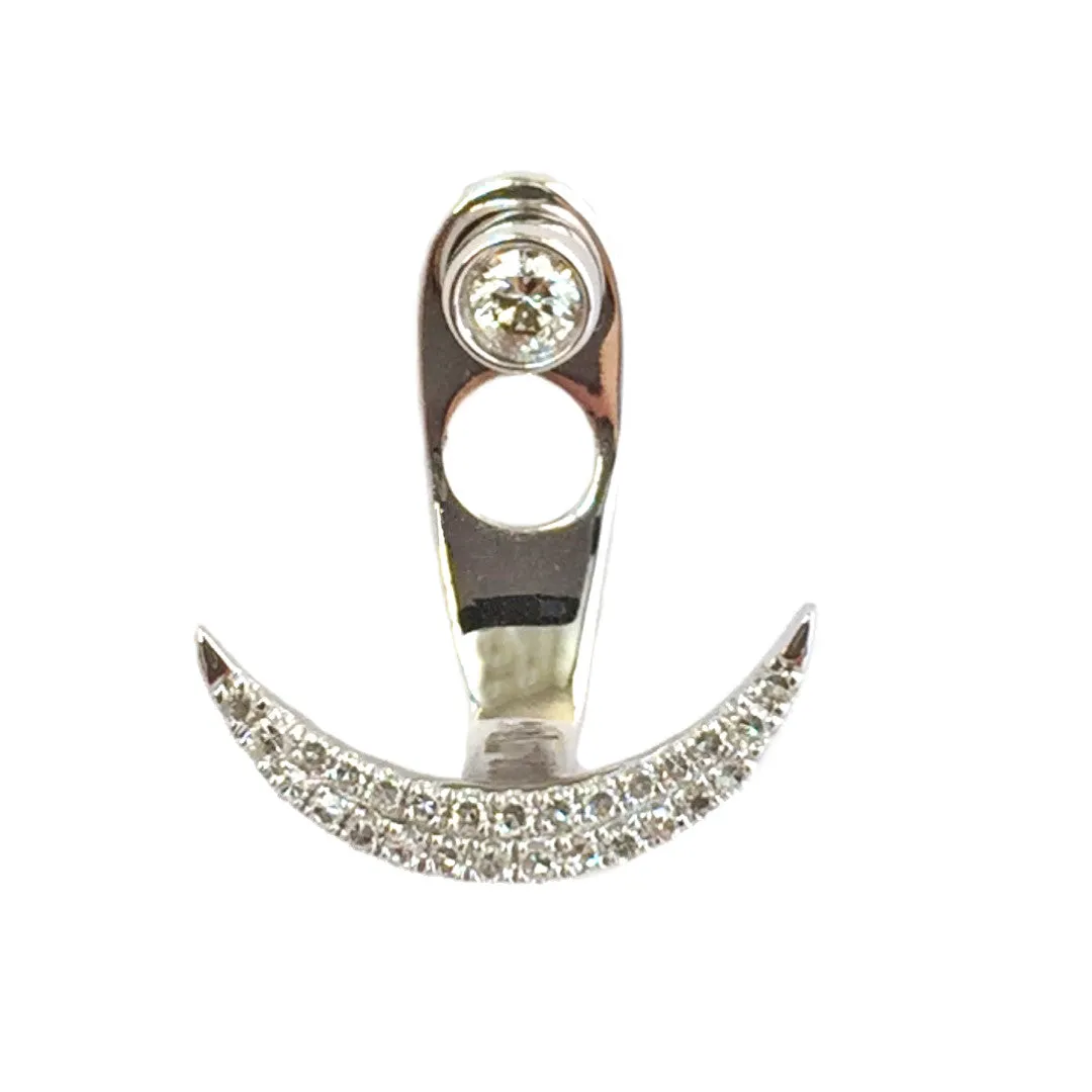Diamond Crescent Jacket and Post Earring