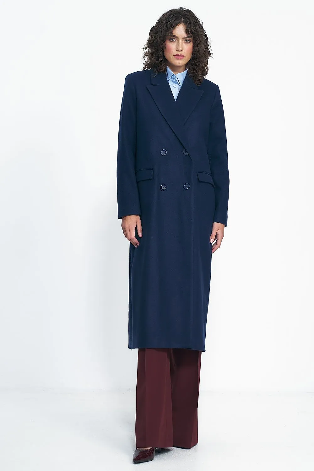 Double-Breasted Tailored Oversized Coat