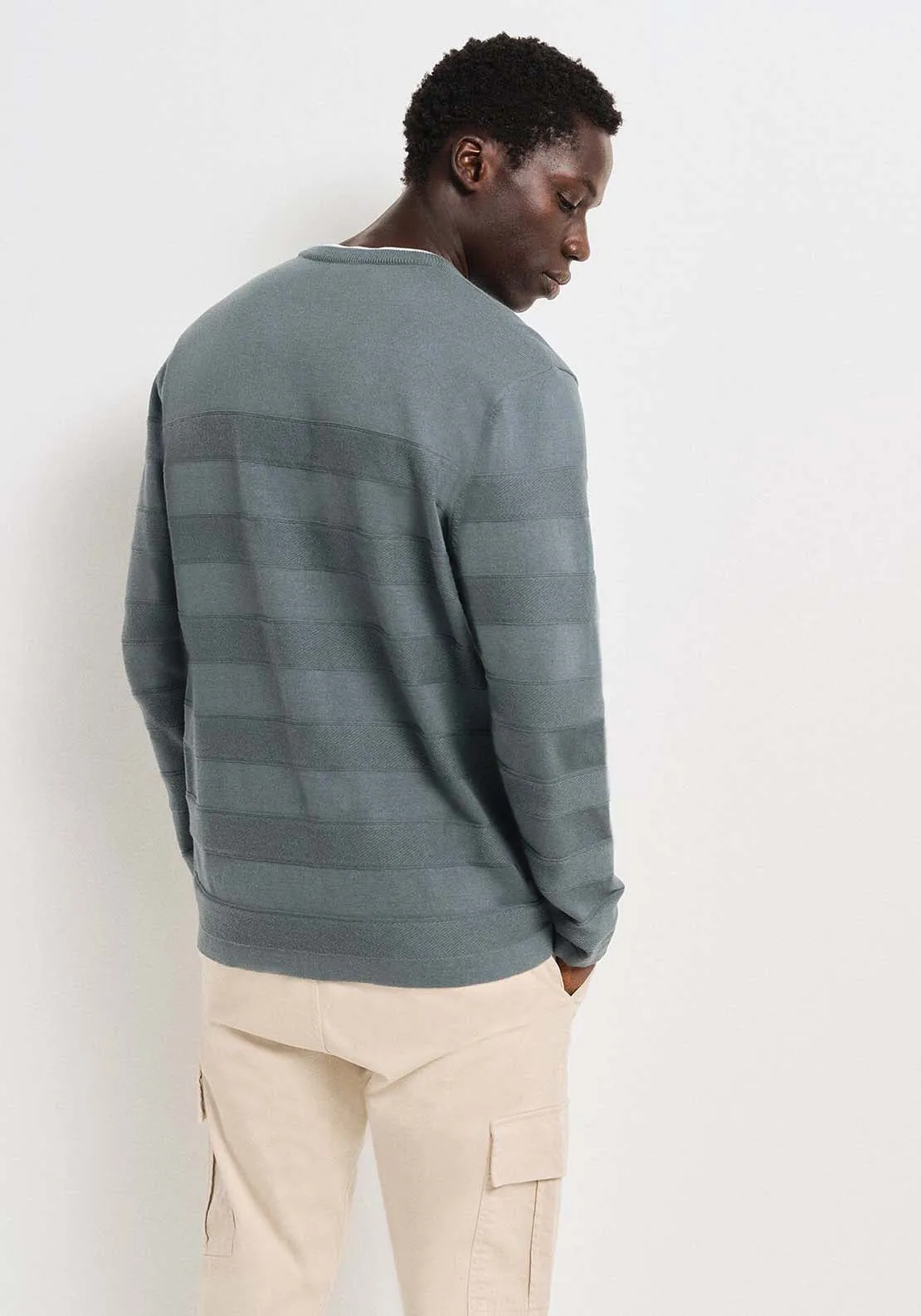 Double collar jumper - Blue
