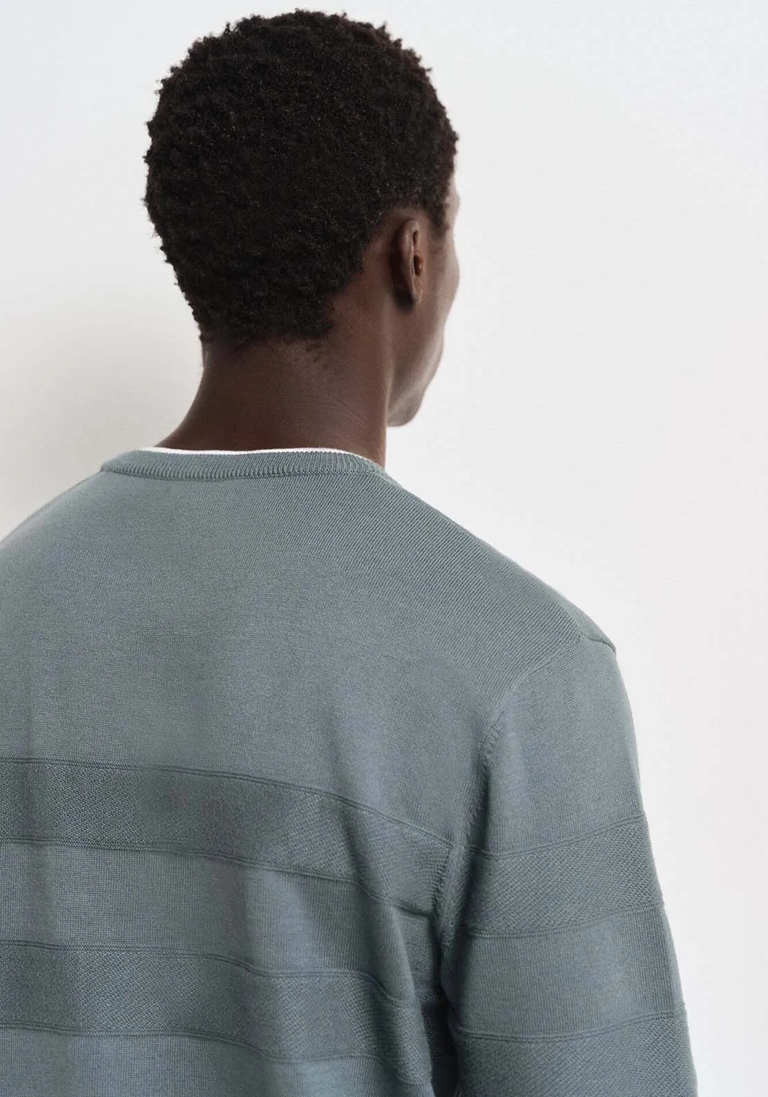 Double collar jumper - Blue
