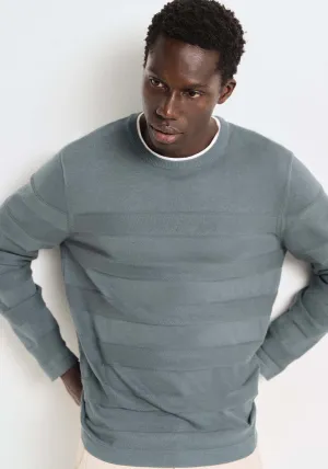 Double collar jumper - Blue