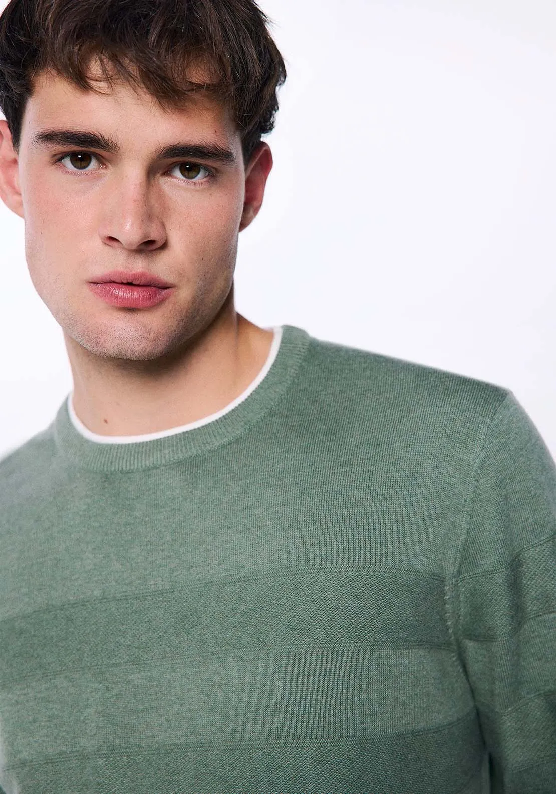 Double collar jumper - Green