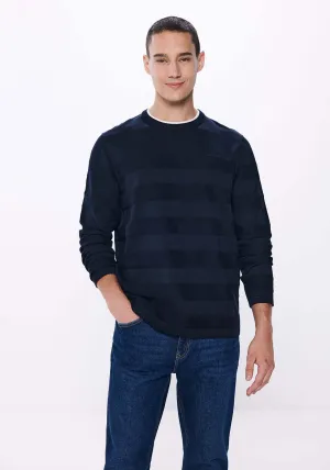Double collar jumper - Navy