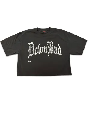 DOWN BAD. ARCH LOGO CROP TOP