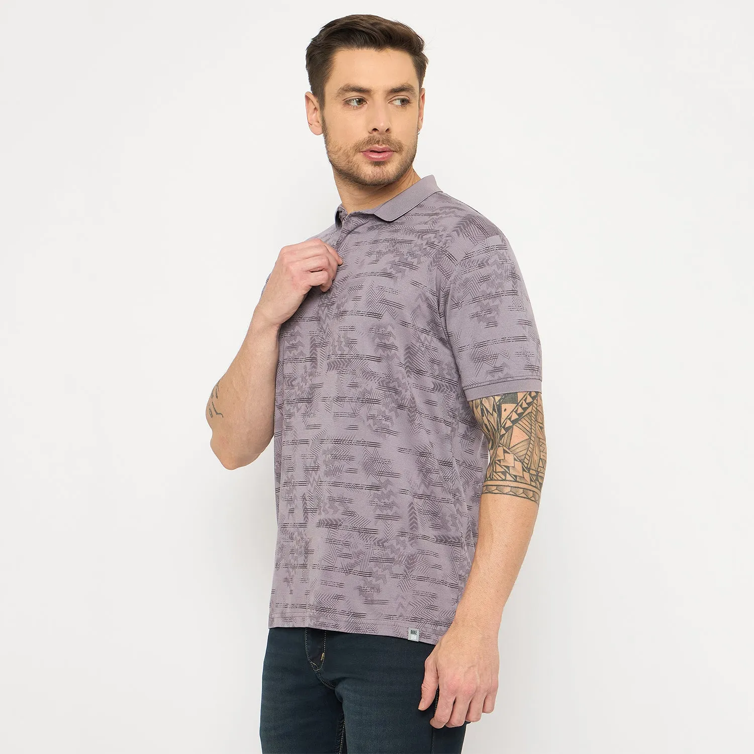 Duke Men Half Sleeve Cotton Tshirt (LF7408)