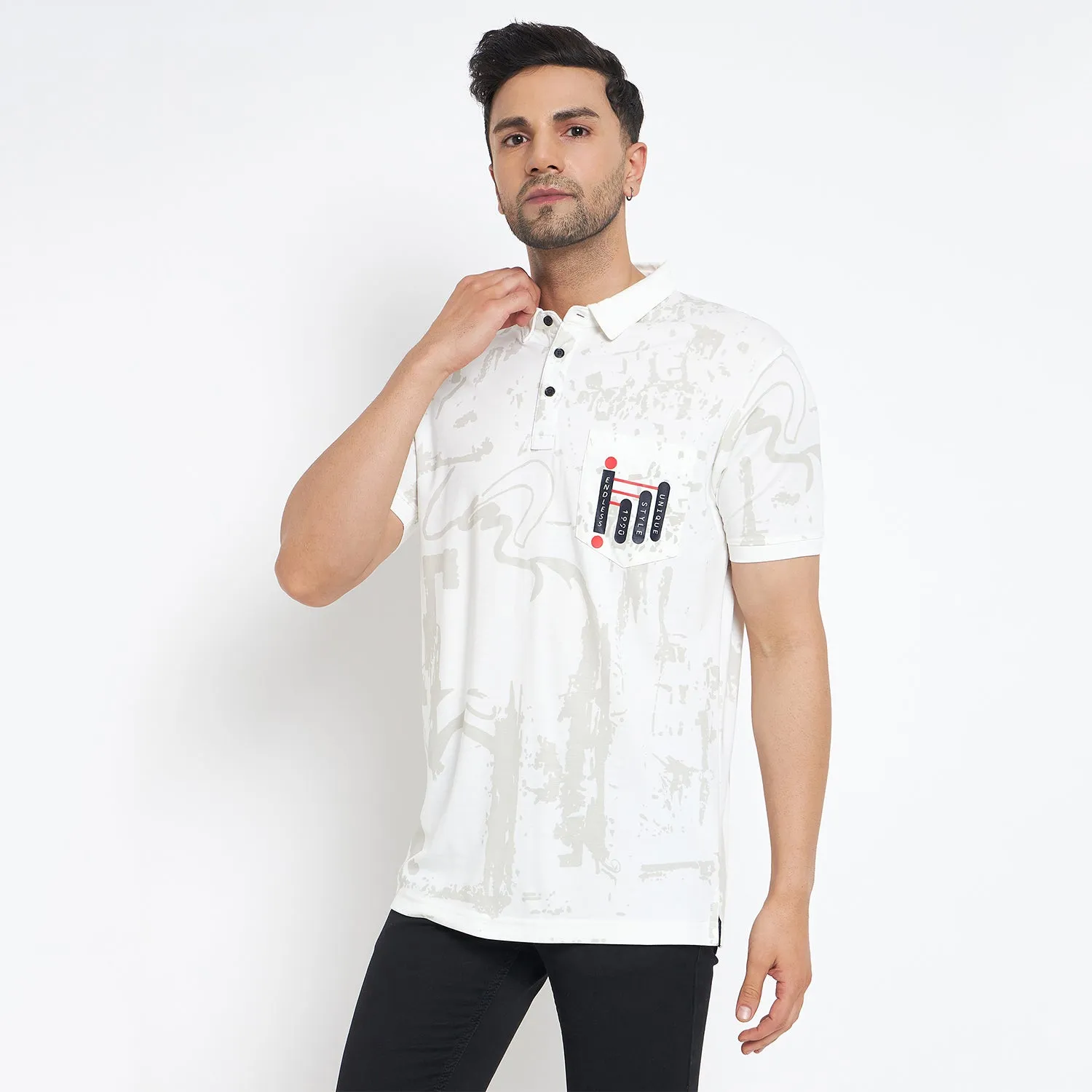 Duke Stardust Men Half Sleeve Cotton T-shirt (MLF7118)