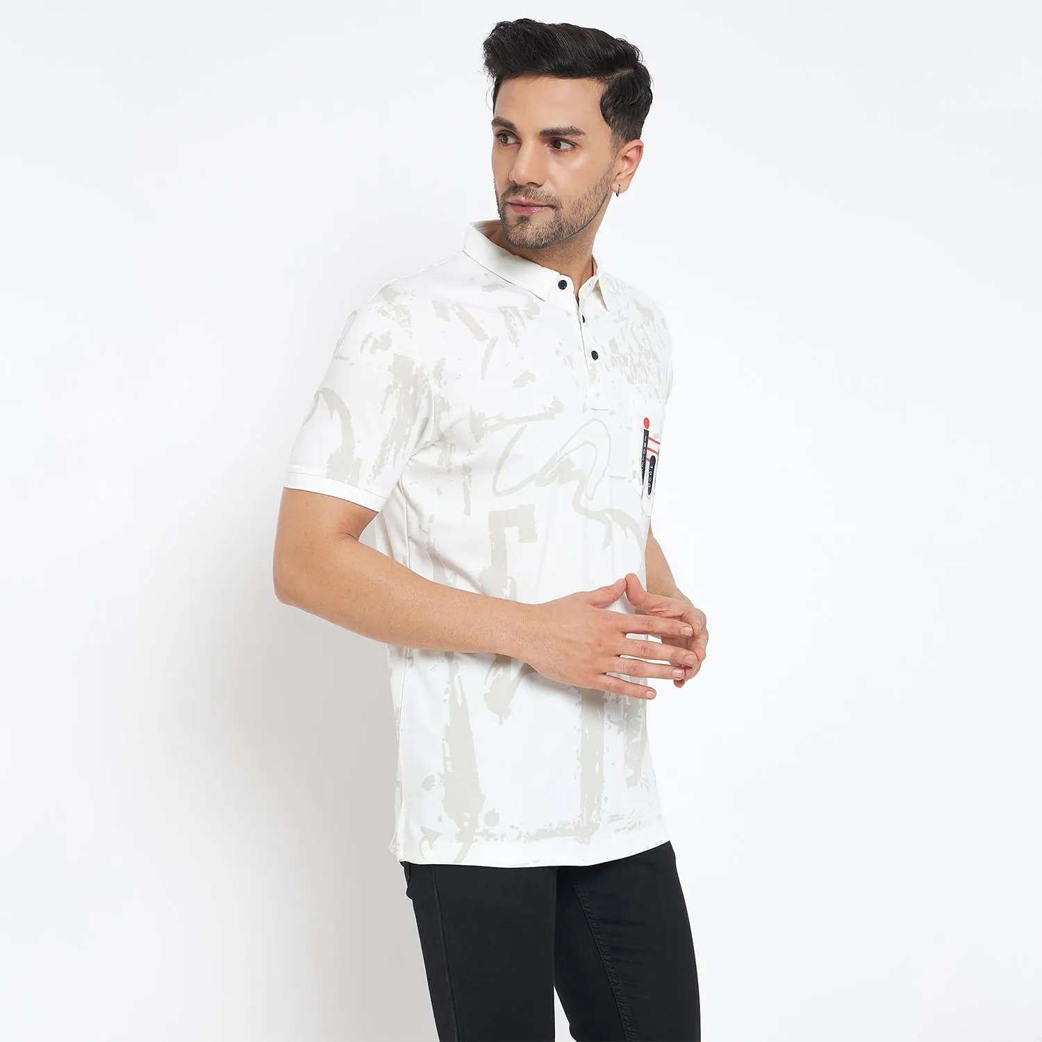Duke Stardust Men Half Sleeve Cotton T-shirt (MLF7118)
