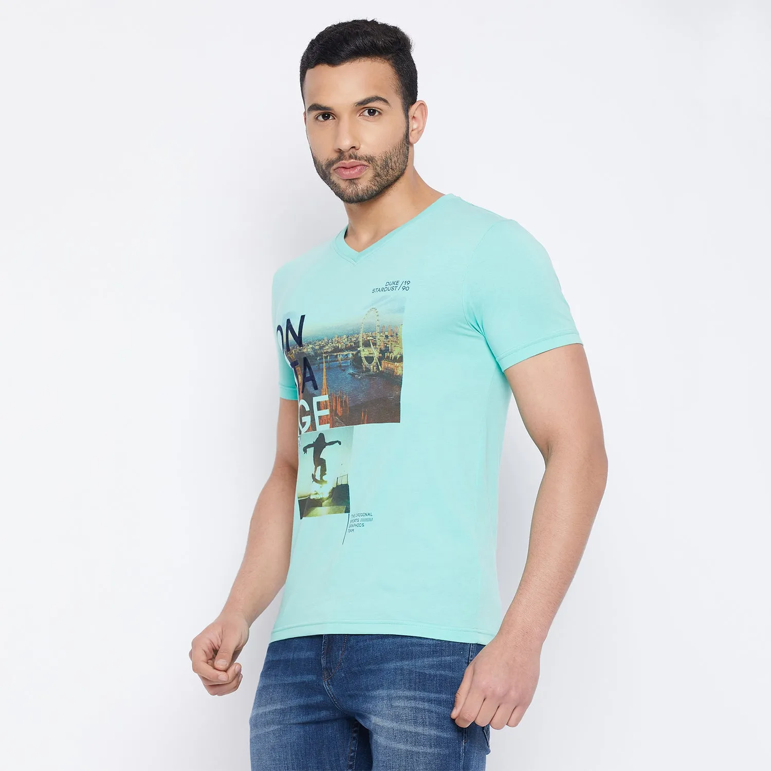Duke Stardust Men Half Sleeve Cotton T-shirt (MTLF229)