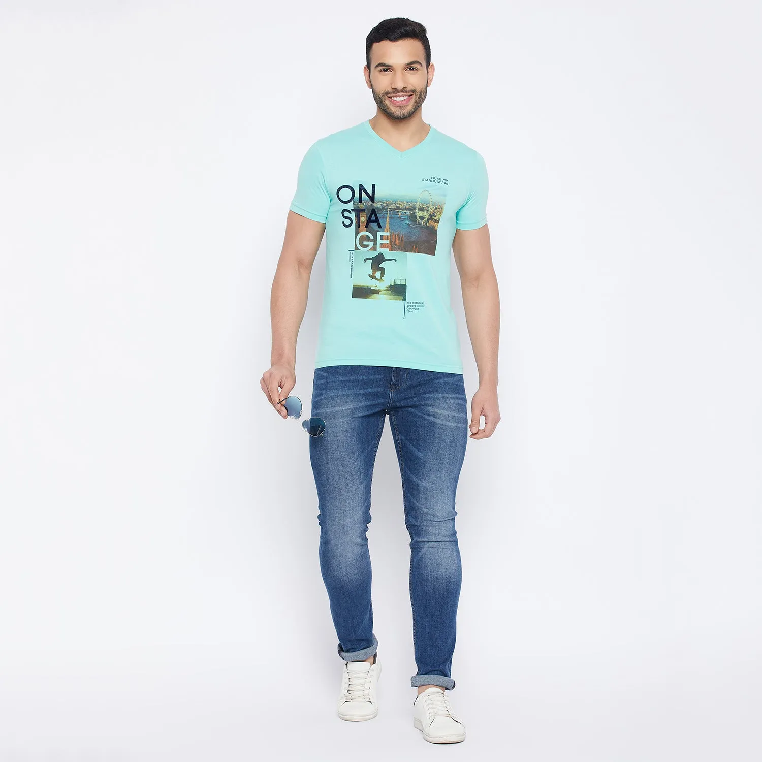 Duke Stardust Men Half Sleeve Cotton T-shirt (MTLF229)
