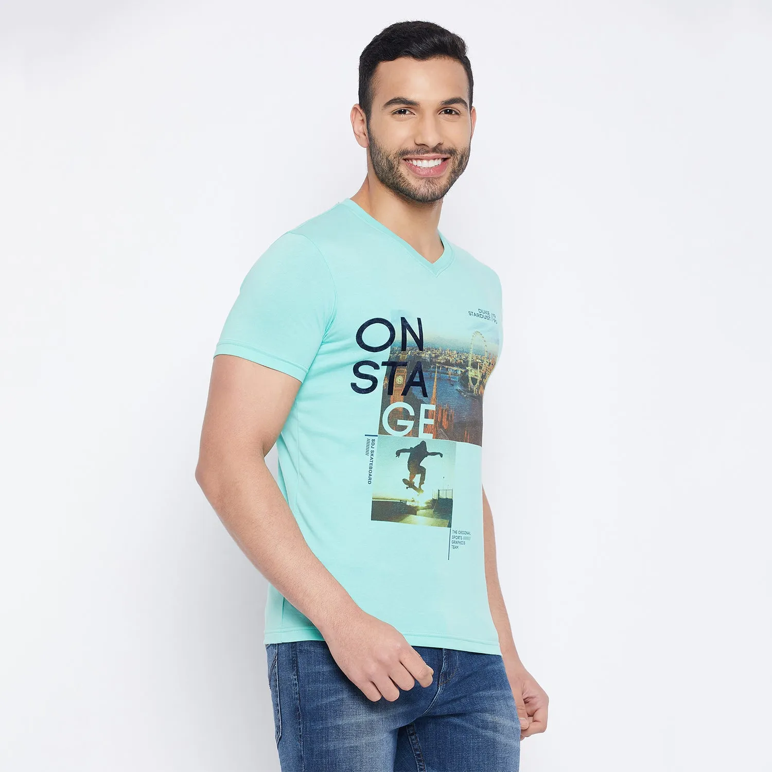 Duke Stardust Men Half Sleeve Cotton T-shirt (MTLF229)