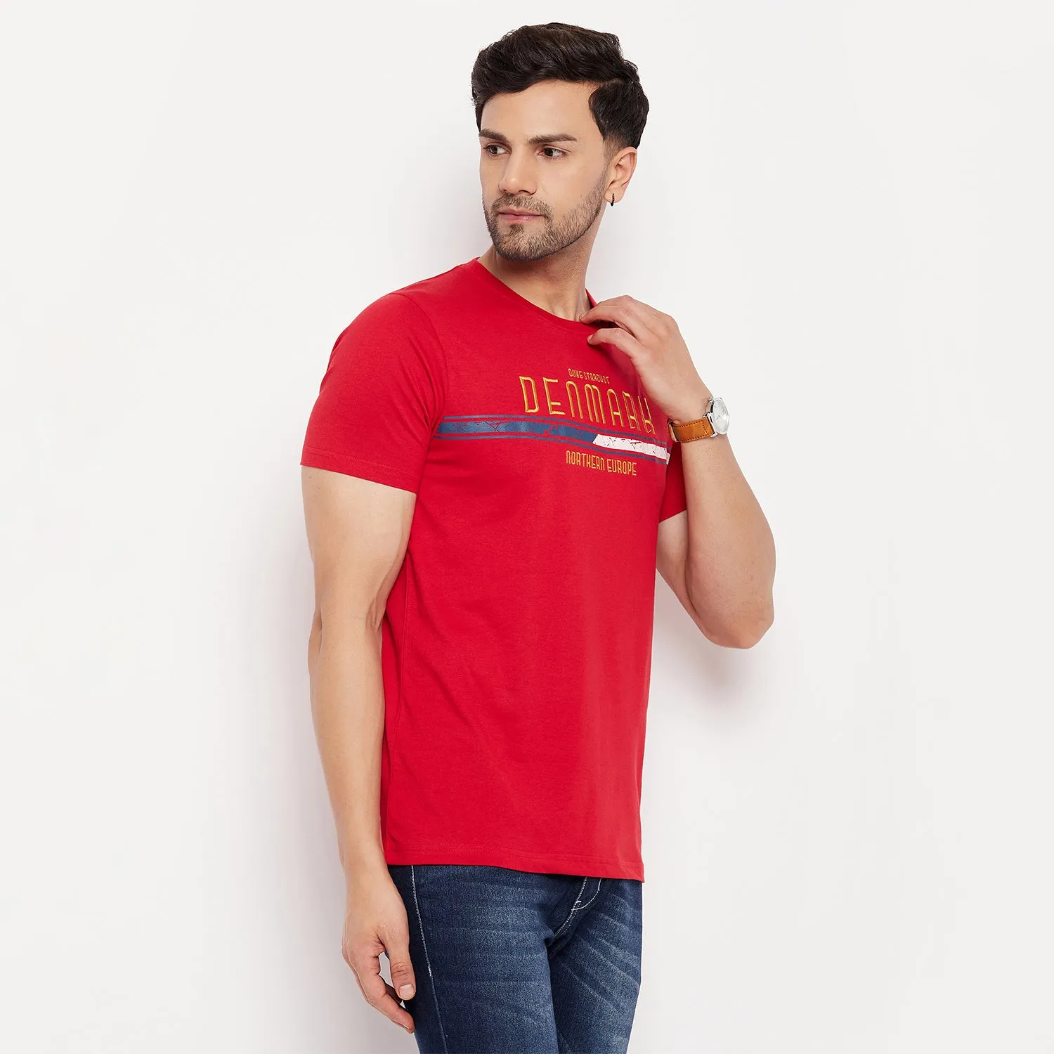 Duke Stardust Men Half Sleeve Round Neck Cotton T-shirt (LF5807)