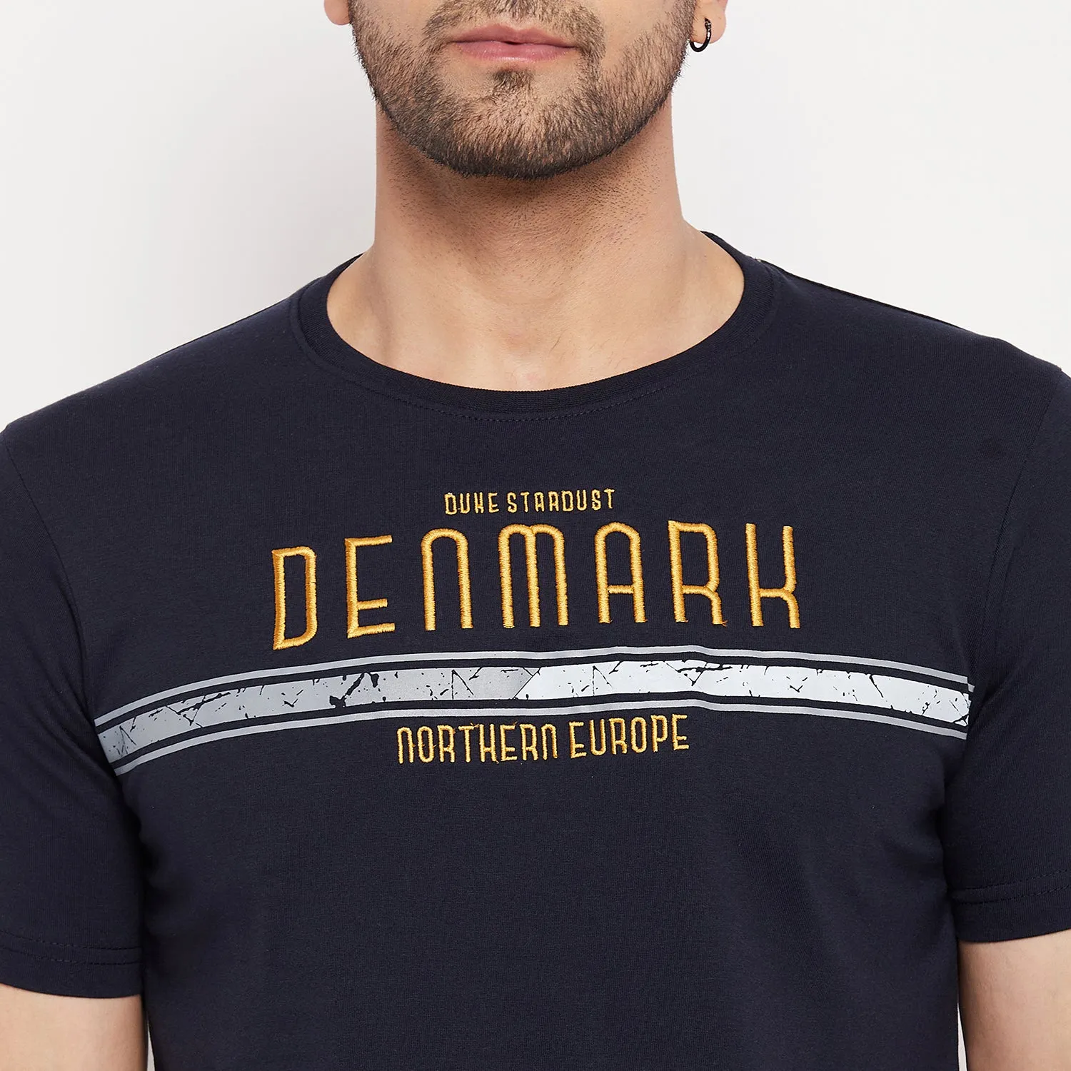 Duke Stardust Men Half Sleeve Round Neck Cotton T-shirt (LF5807)
