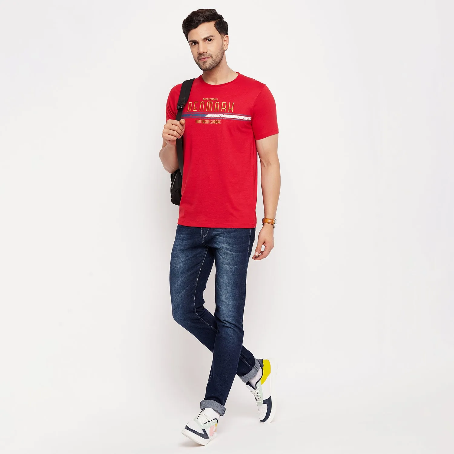 Duke Stardust Men Half Sleeve Round Neck Cotton T-shirt (LF5807)