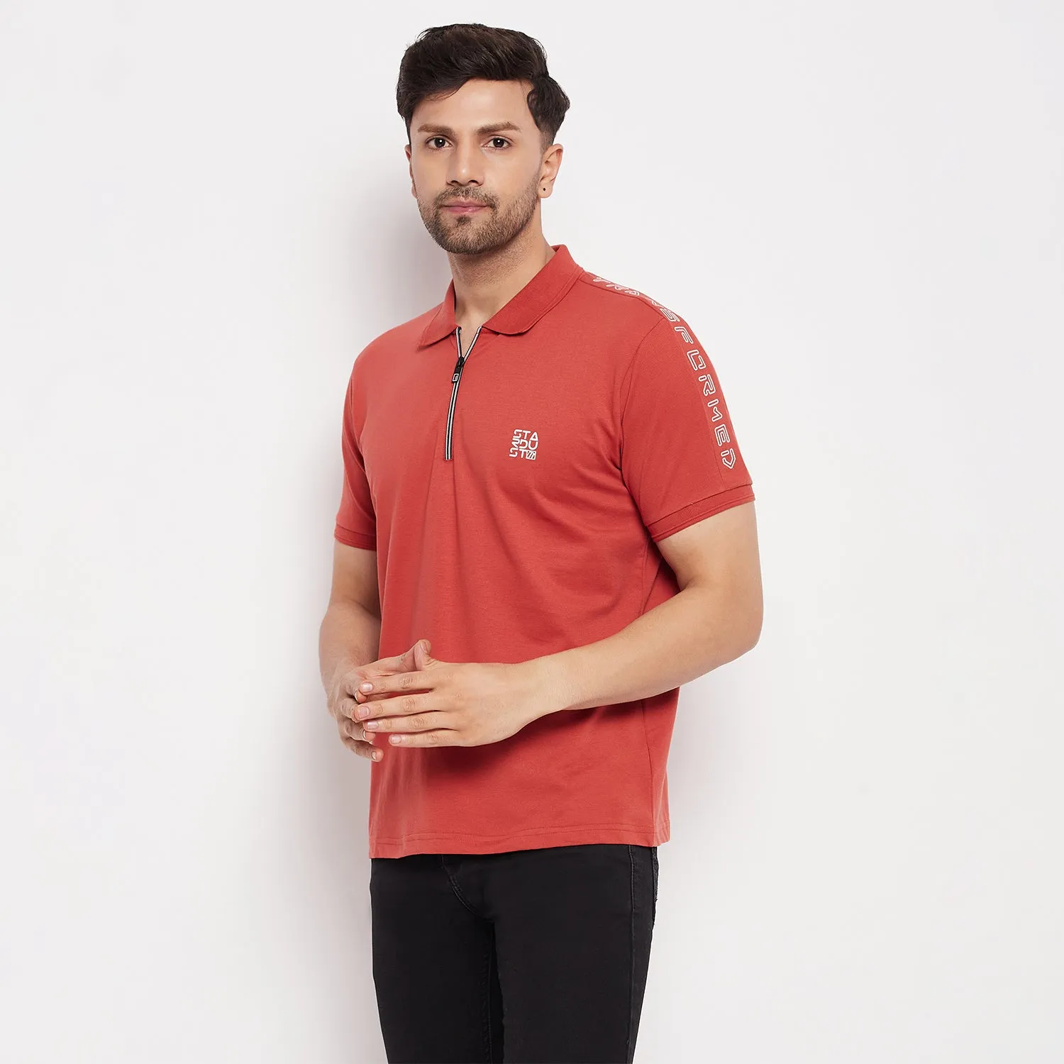 Duke Stardust Men Polo Neck Half Sleeve Cotton T-shirt (LF5783)