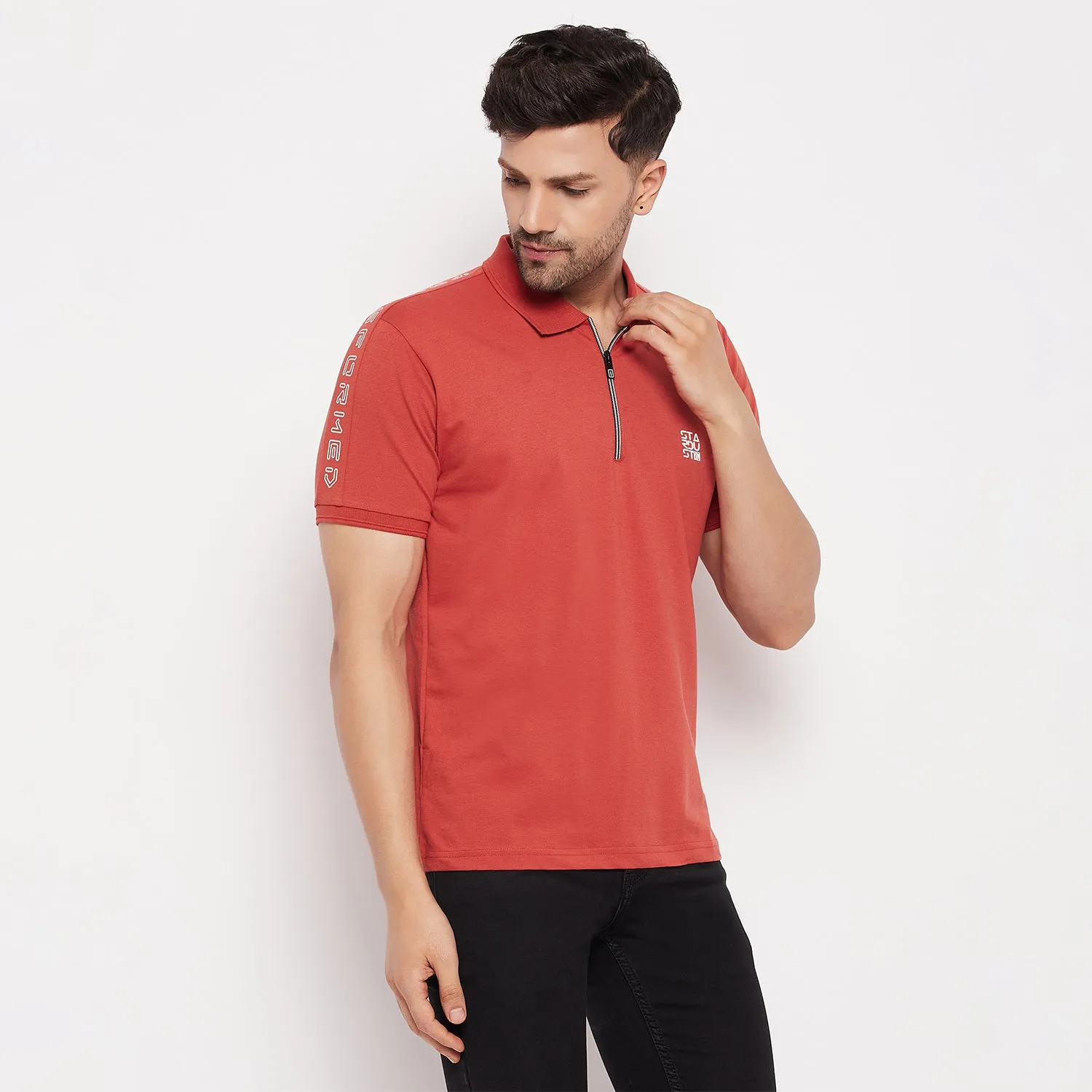 Duke Stardust Men Polo Neck Half Sleeve Cotton T-shirt (LF5783)