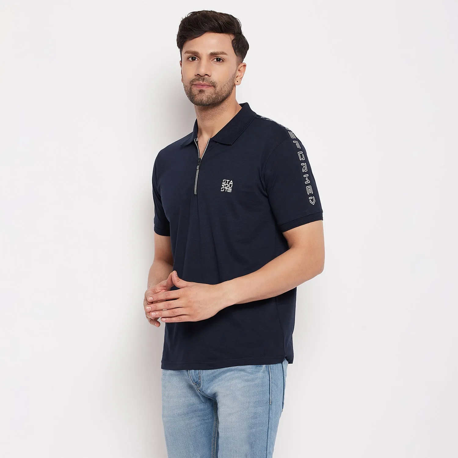 Duke Stardust Men Polo Neck Half Sleeve Cotton T-shirt (LF5783)