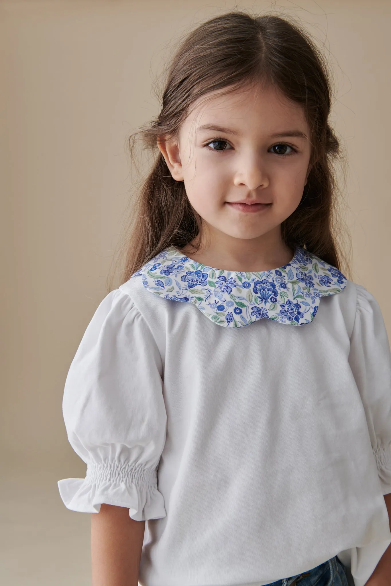Dusty Blue Floral Analia Top