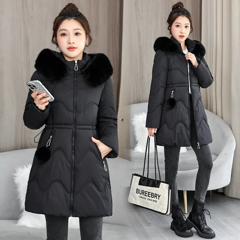 Easy-to-Clean Quilted Puffer Jacket with Relaxed-Fit Design for Women