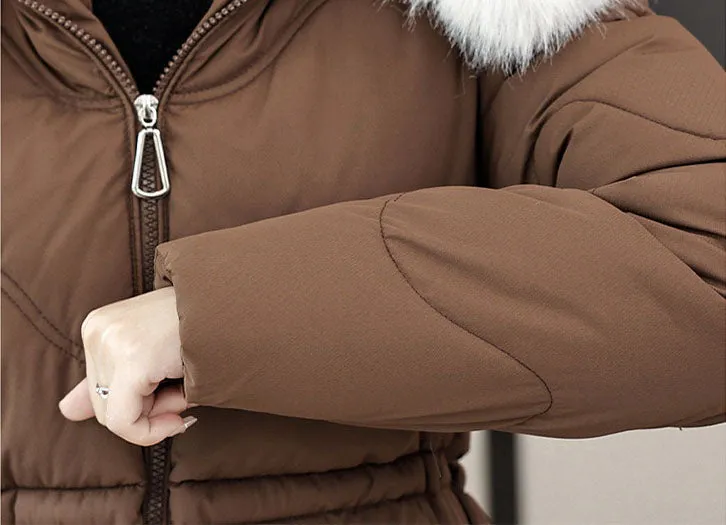 Easy-to-Clean Quilted Puffer Jacket with Relaxed-Fit Design for Women