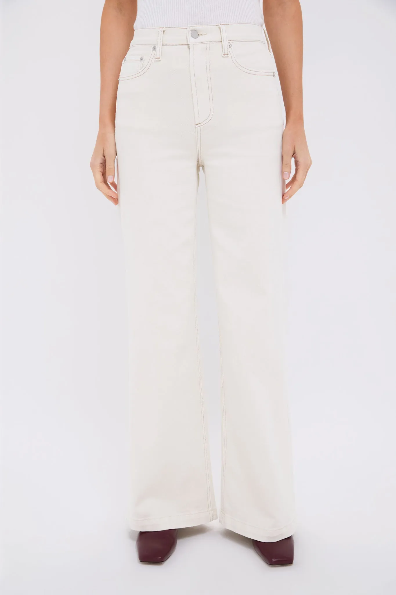 Ecru Lana High Rise Ultra Wide Leg