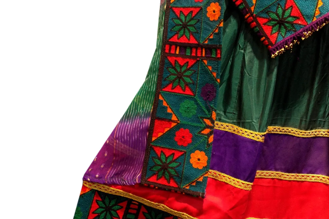 Elegant Afghan Green Pathani Frock - New Fashion Style