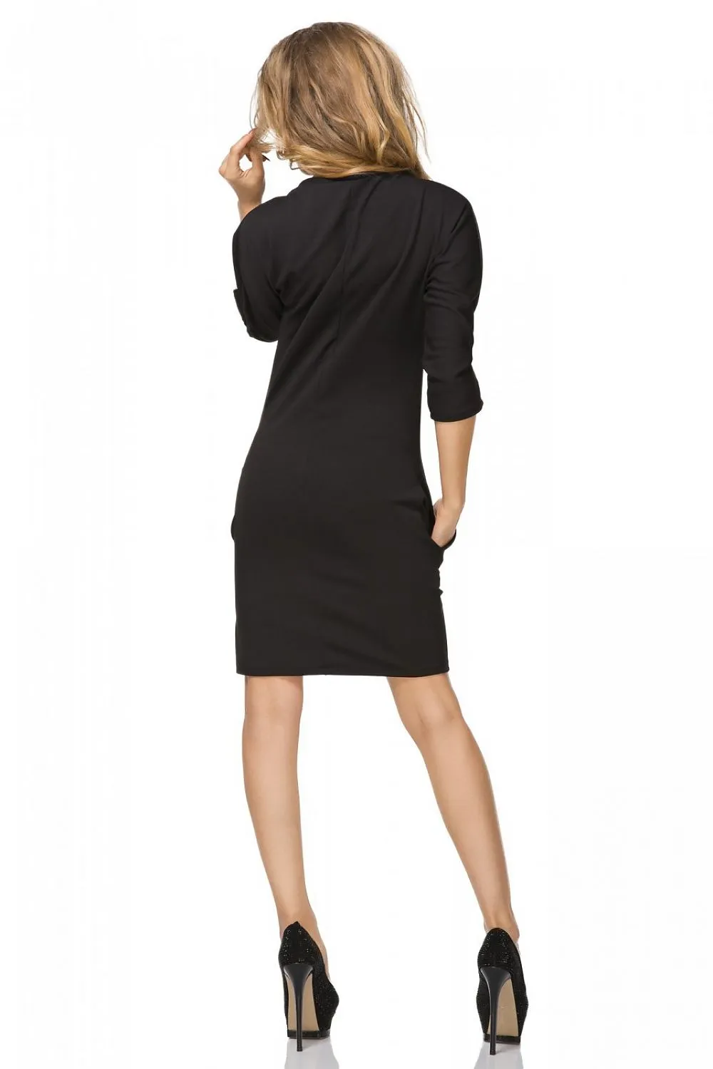 Elegant Knit Pocket Dress