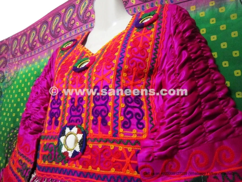 Elegant Pink Afghan Dress