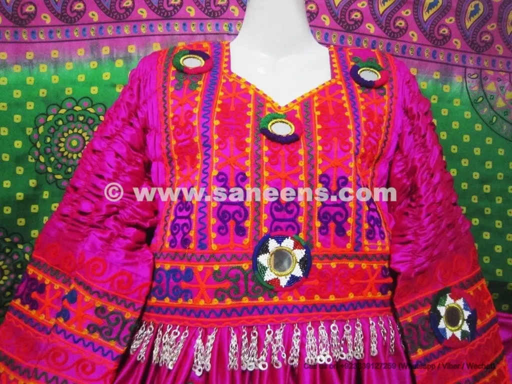 Elegant Pink Afghan Dress