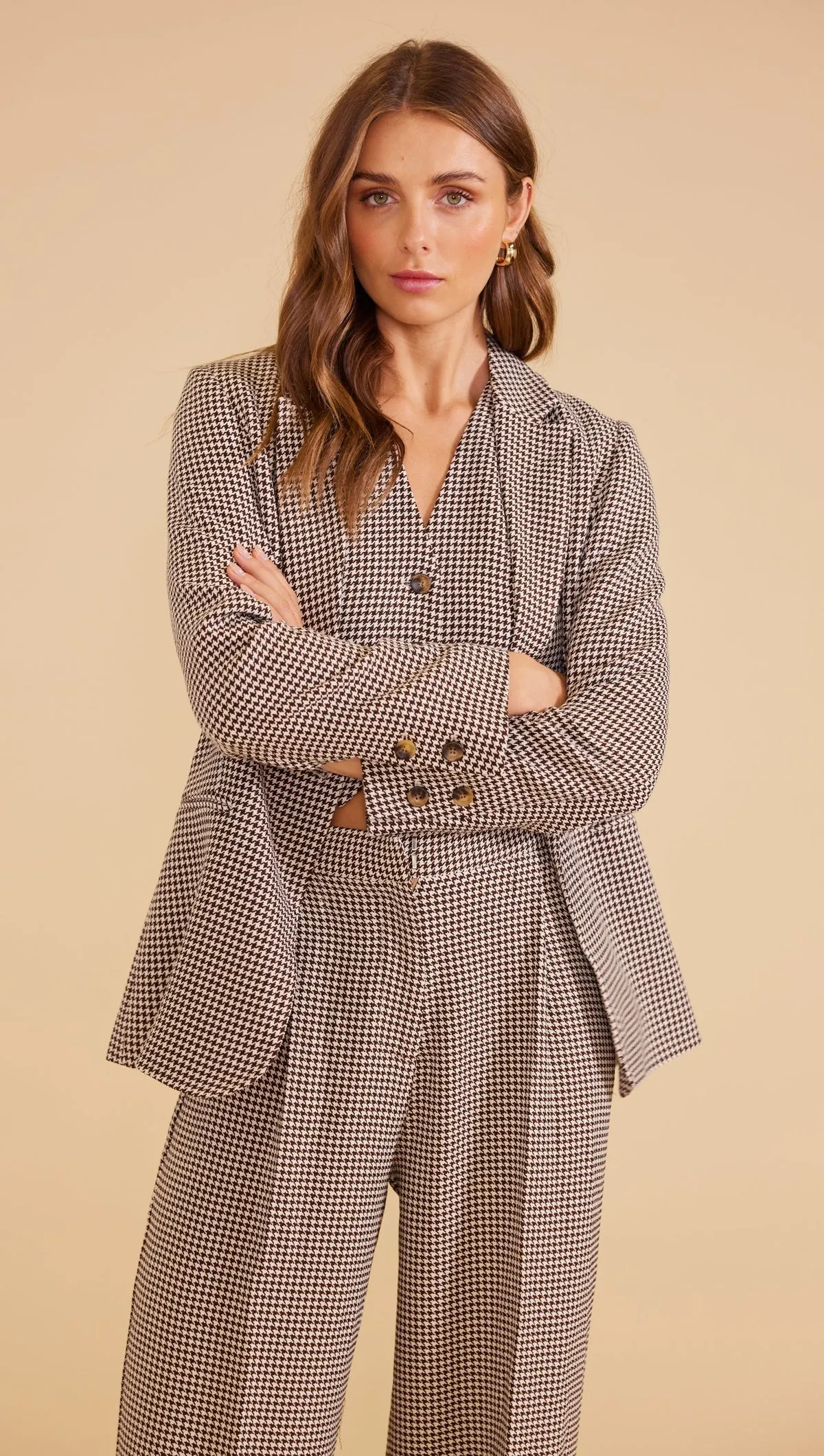 Elena Blazer - Chocolate/Natural