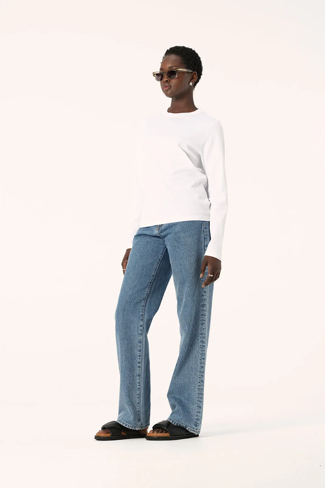 Elka Zoe Long Sleeve Tee - White