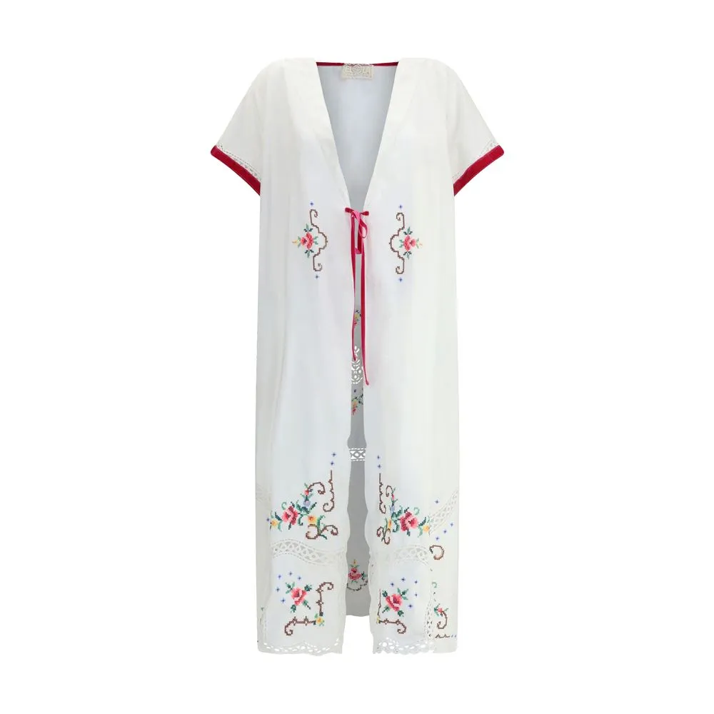 Ella Long Jacket with floral details