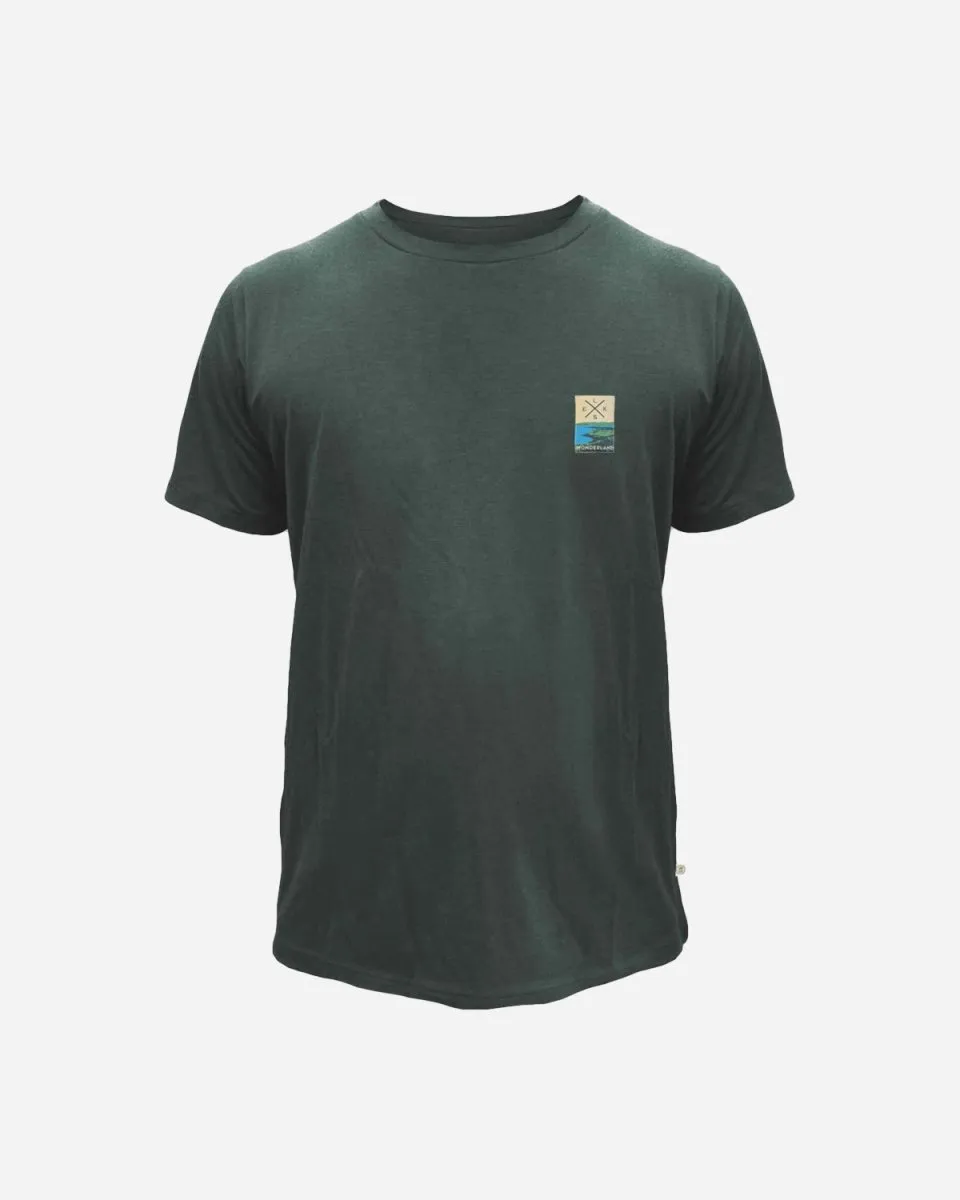 ELSK® PCH BAGSØ WOOL MEN'S T-SHIRT -  STONE GREEN