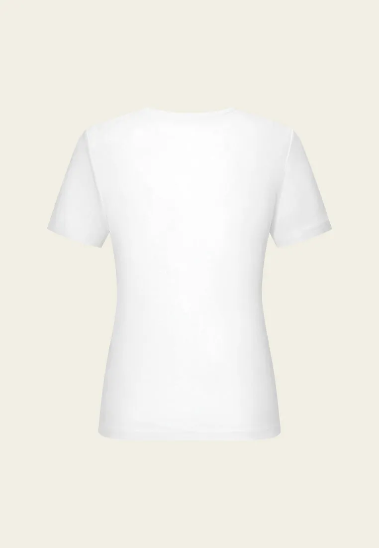Embroidered and Beaded Logo T-shirt