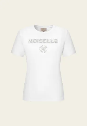 Embroidered and Beaded Logo T-shirt
