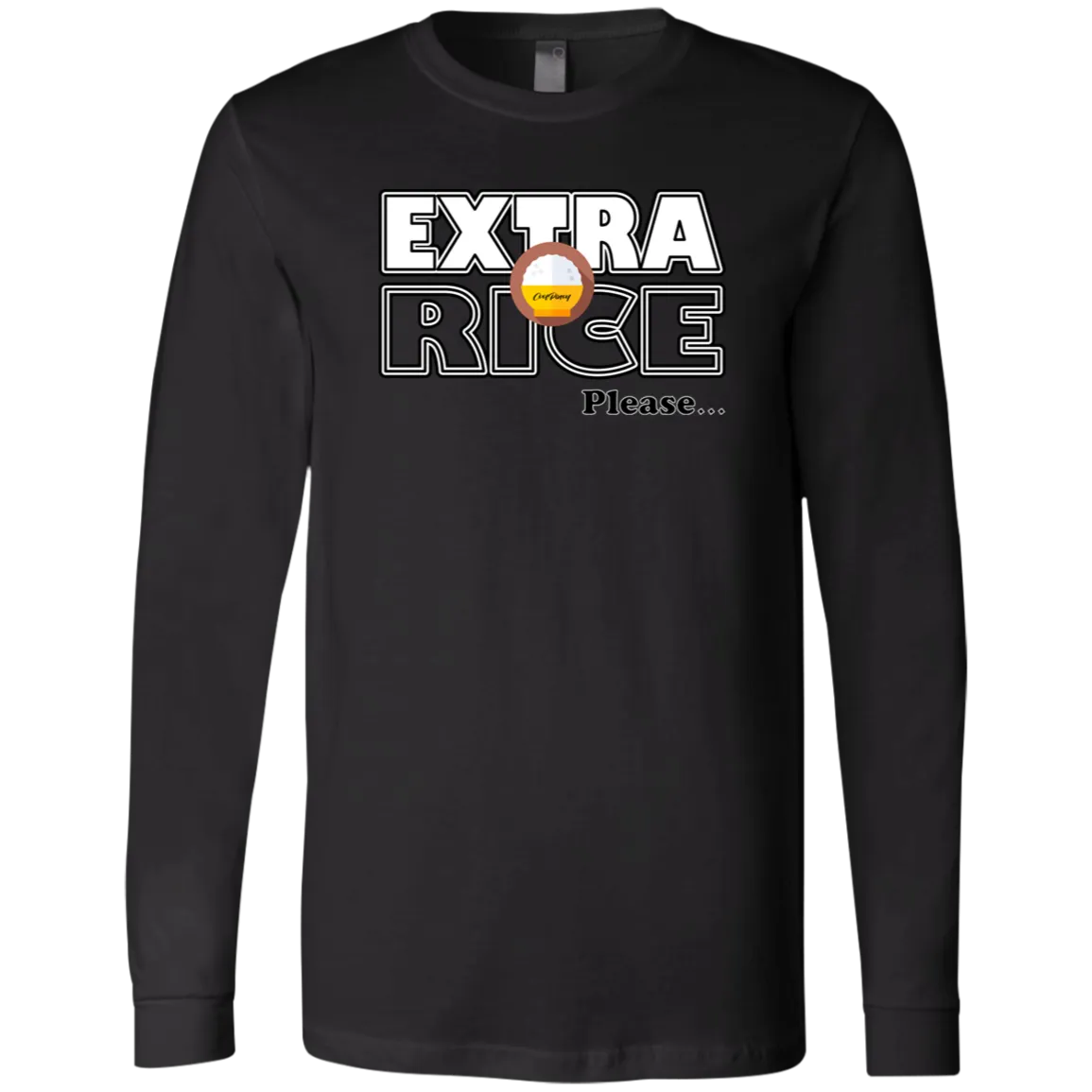 Extra Rice Please Mens Jersey Long Sleeve T-Shirt
