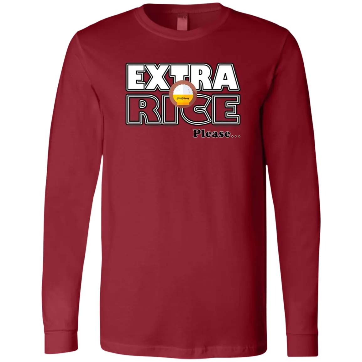 Extra Rice Please Mens Jersey Long Sleeve T-Shirt