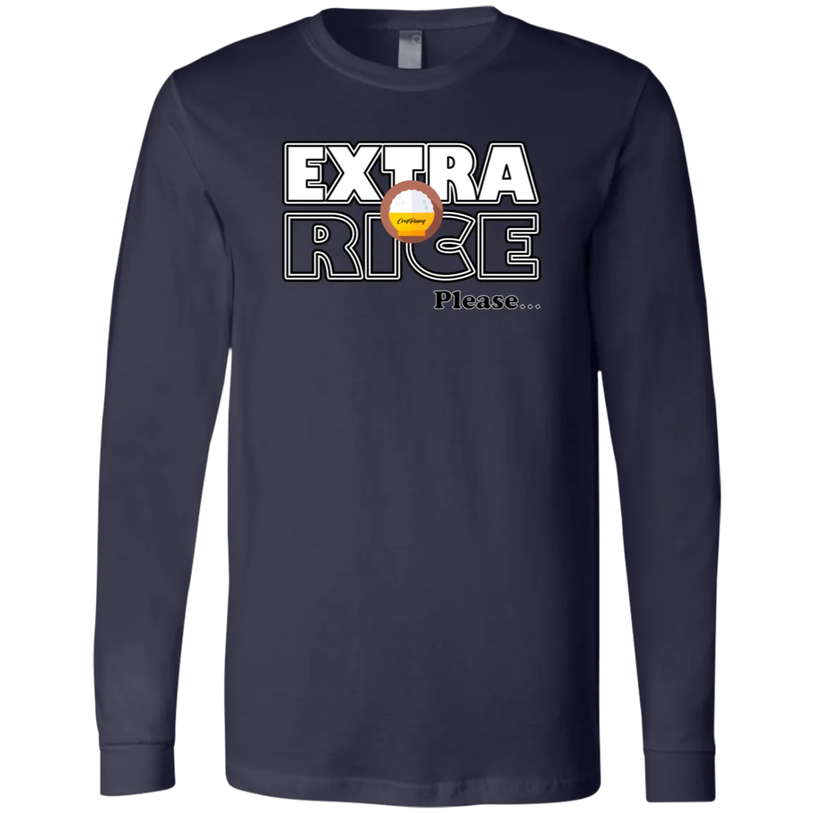 Extra Rice Please Mens Jersey Long Sleeve T-Shirt